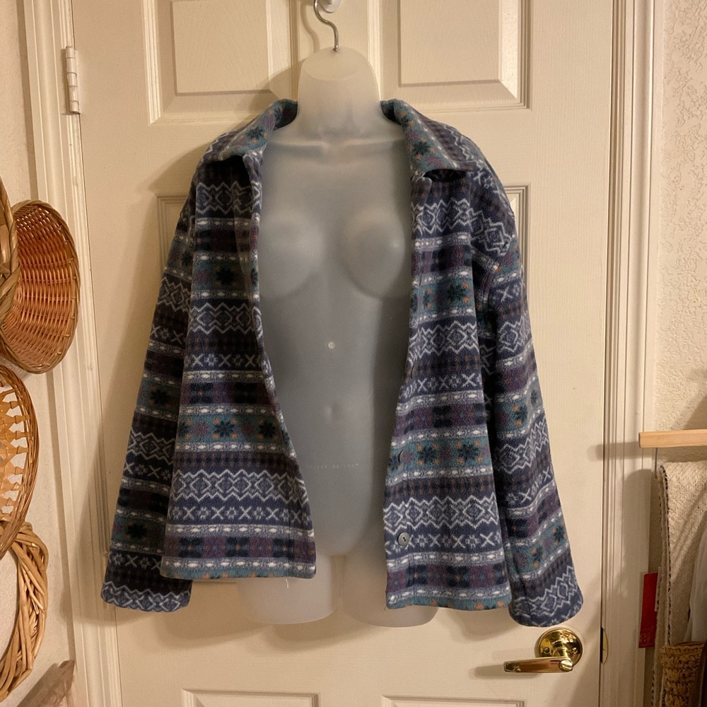 Talbots Button Down Fleece Jacket - image 1
